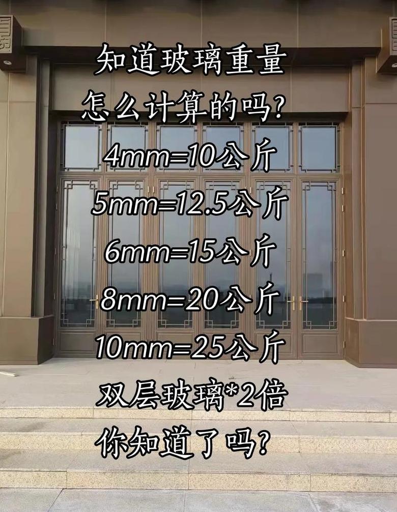 如何计算1平方米玻璃的重量？